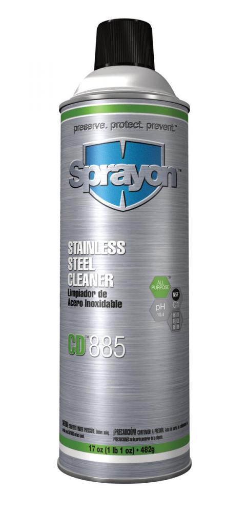 Sprayon CD885 Stainless Steel Cleaner, 17 oz.