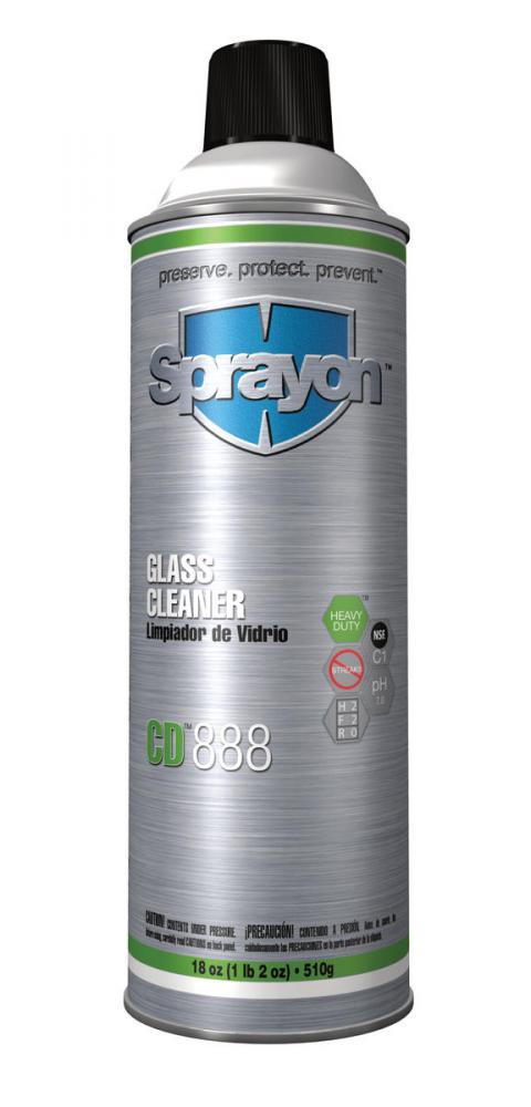 Sprayon CD888 Glass Cleaner, 18 oz.