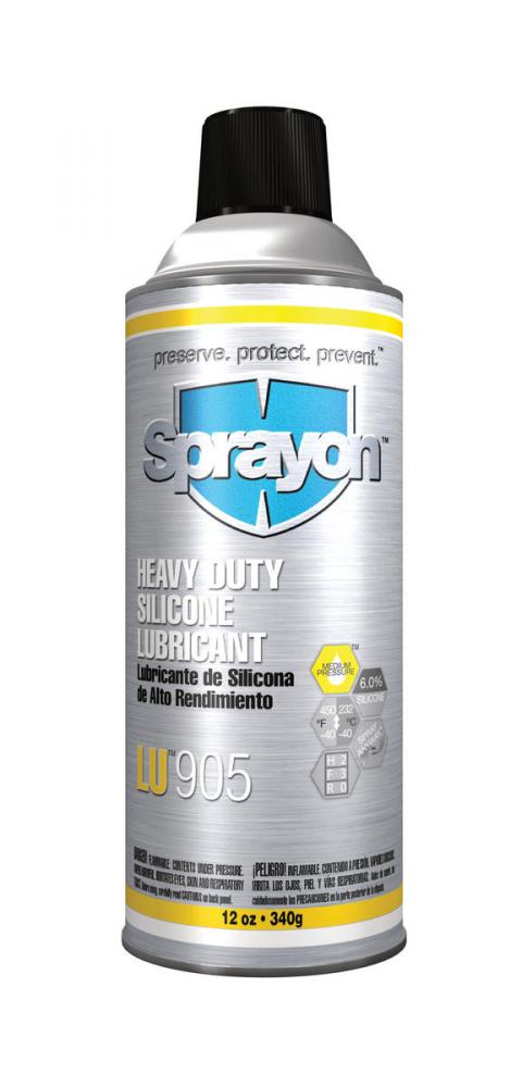 Sprayon LU905 Heavy Duty Silicone Lubricant, 12 oz.