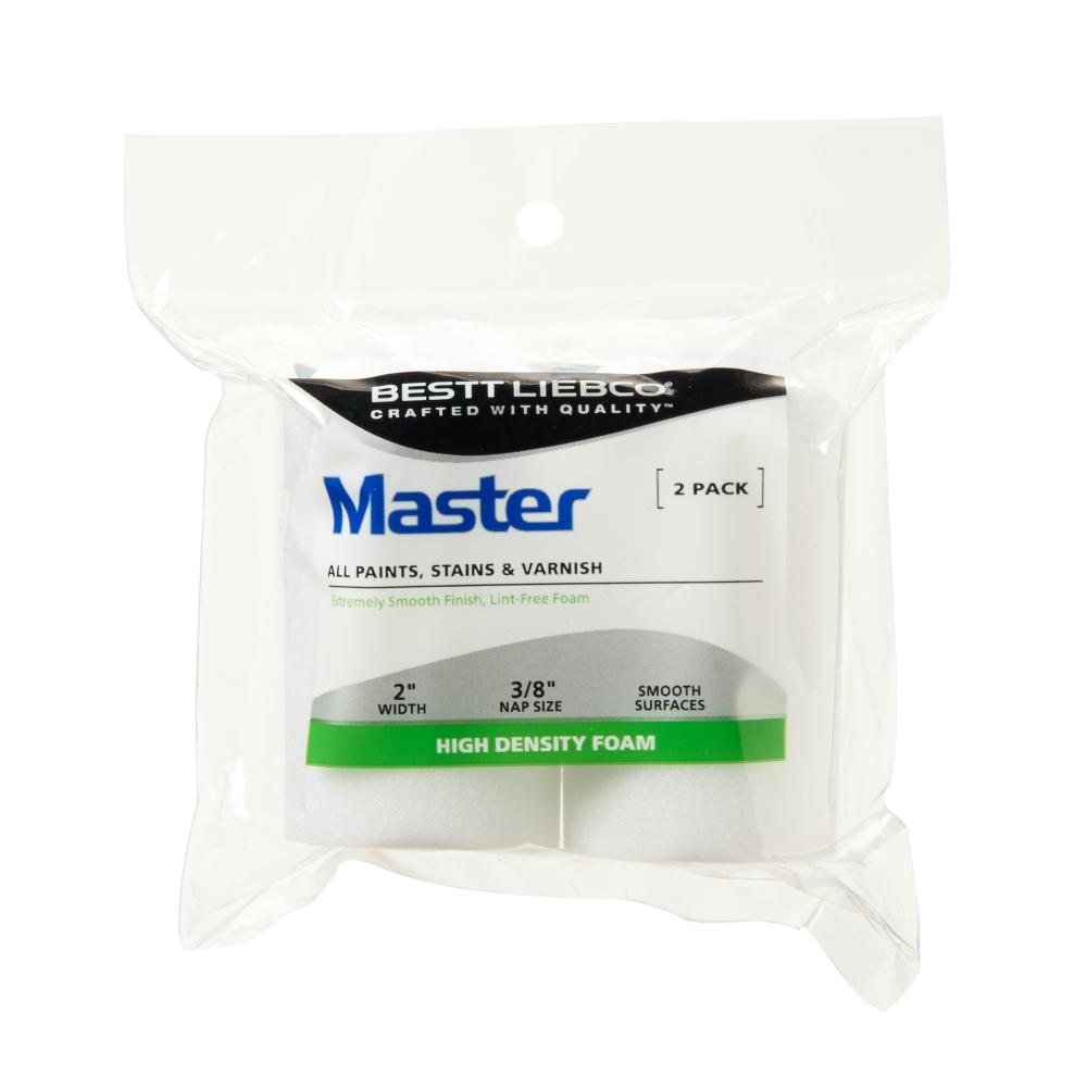 Master 2&#34; x 3/8&#34; White Foam 2-PK (Flat Edge)