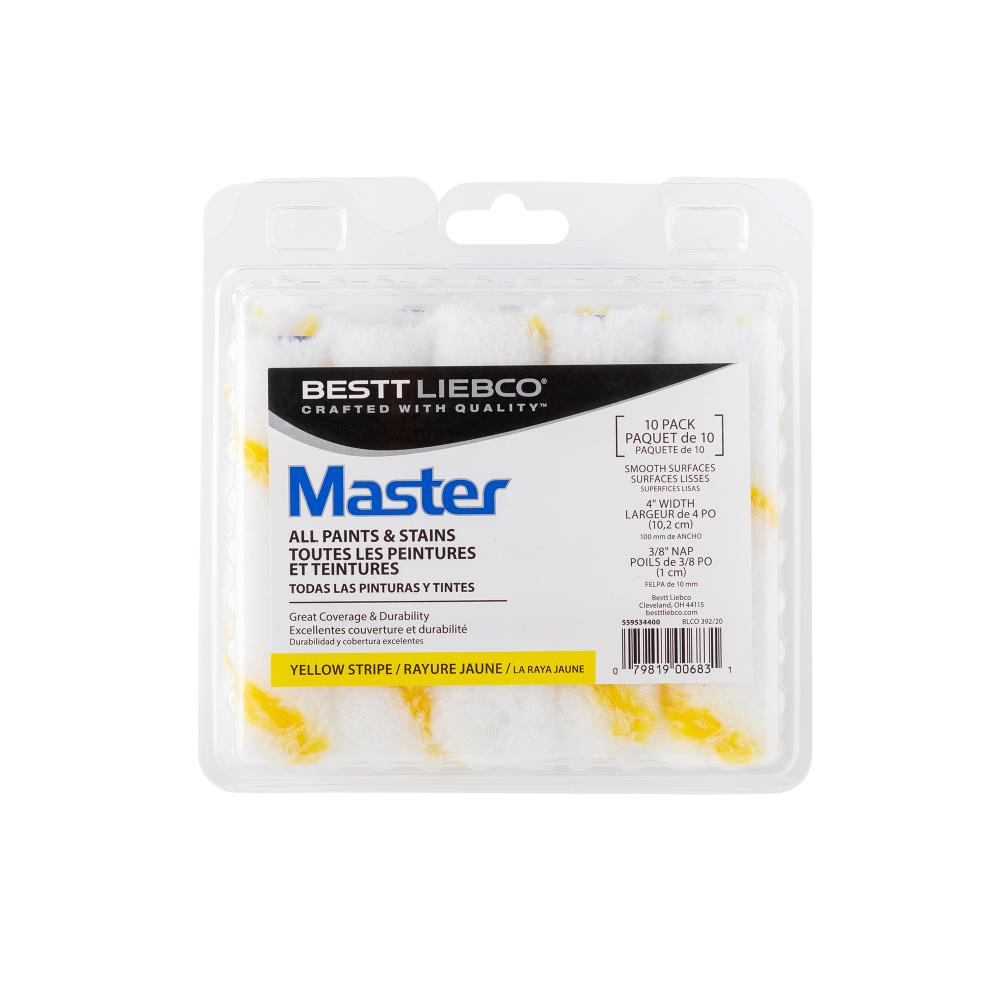 Master 4&#34; x 3/8&#34; Yellow Stripe Clamshell Ten Pack