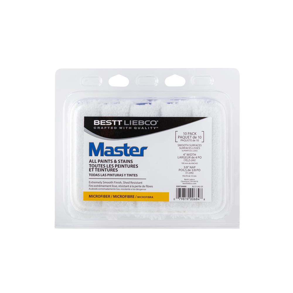 Master 4&#34; x 3/8&#34; Microfiber Clamshell Ten Pack