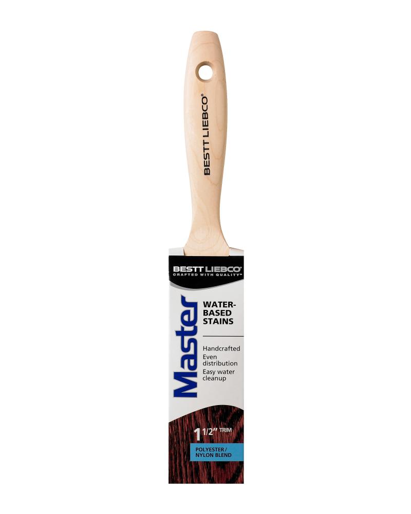 Bestt Liebco Master Water Based Stain Trim Brush, 1-1/2 in.