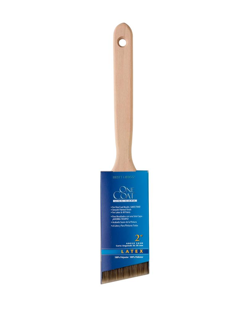 Bestt Liebco One Coat 100% Polyester Angle Sash Brush, 2 in.