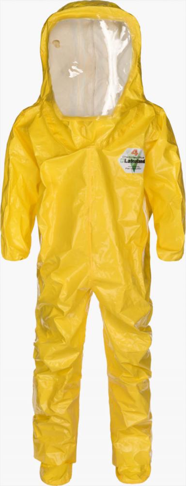 Encapsulated Chemical Suit with Rear Entry and Flat Back