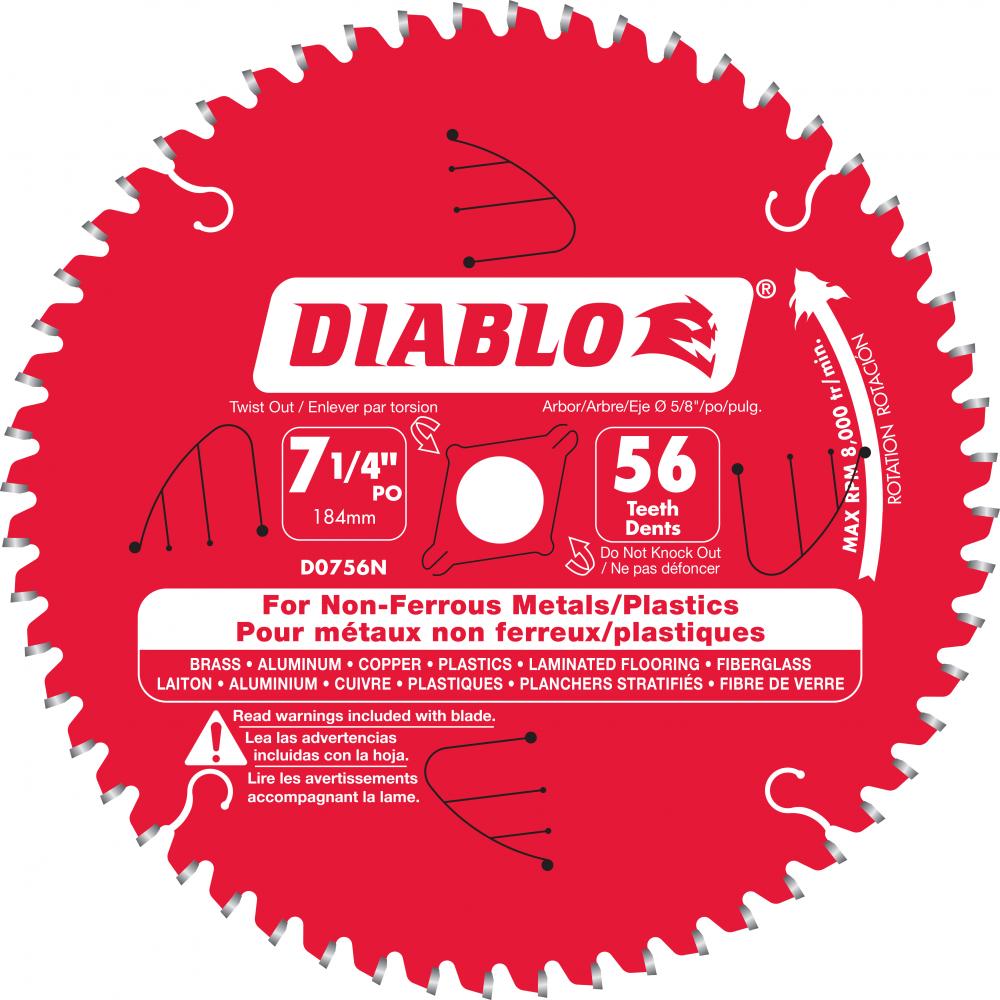 7-1/4 in. x 56 Tooth Thick Aluminum Cutting Saw Blade