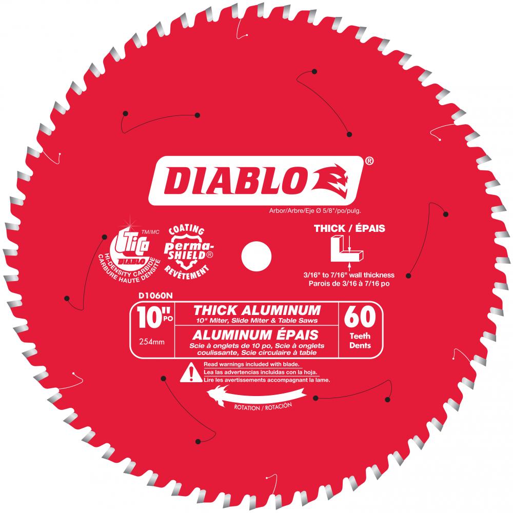 10 in. x 60 Tooth Thick Aluminum Cutting Saw Blade