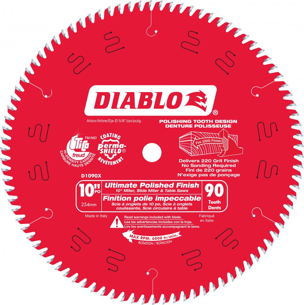 10 in. x 90 Tooth Ultimate Polished Finish Saw Blade