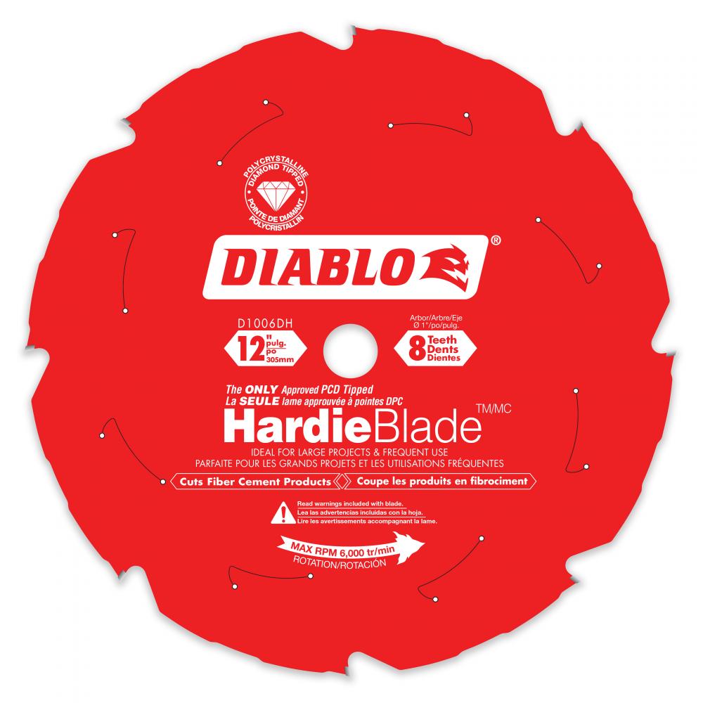 12 in. x 8 Tooth (PCD) Fiber Cement HardieBlade