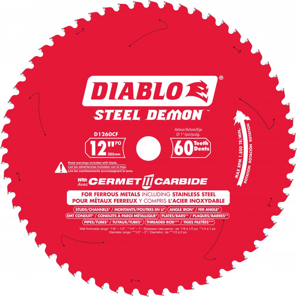 12 in. x 60 Tooth Steel Demon Cermet II Saw Blade for Metals and Stainless Steel