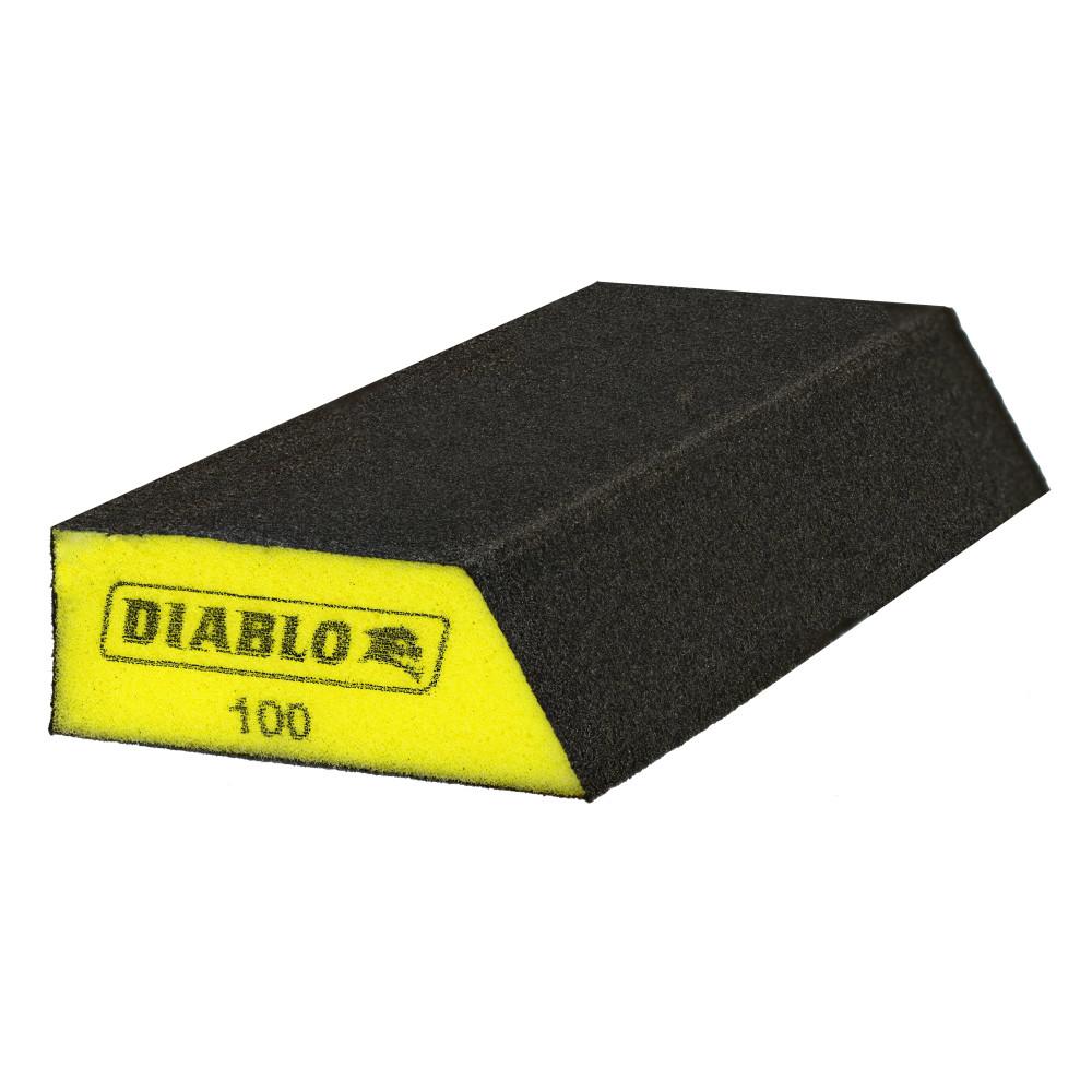 8&#34; x 3&#34; x 1&#34; 100-Grit Extended Corner Contact Spanding Sponges (2-Pack)
