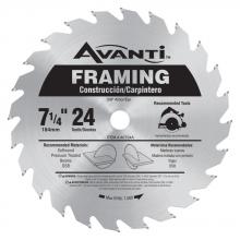 Avanti A0724A - 7-1/4 in. x 24 Tooth Framing Saw Blade