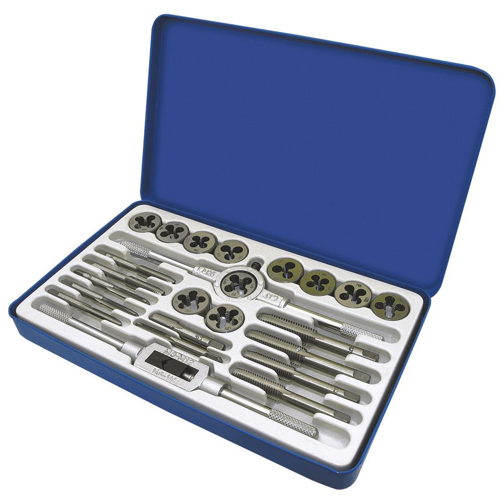 Metric Alloy Tap and Die Set - 24 pc