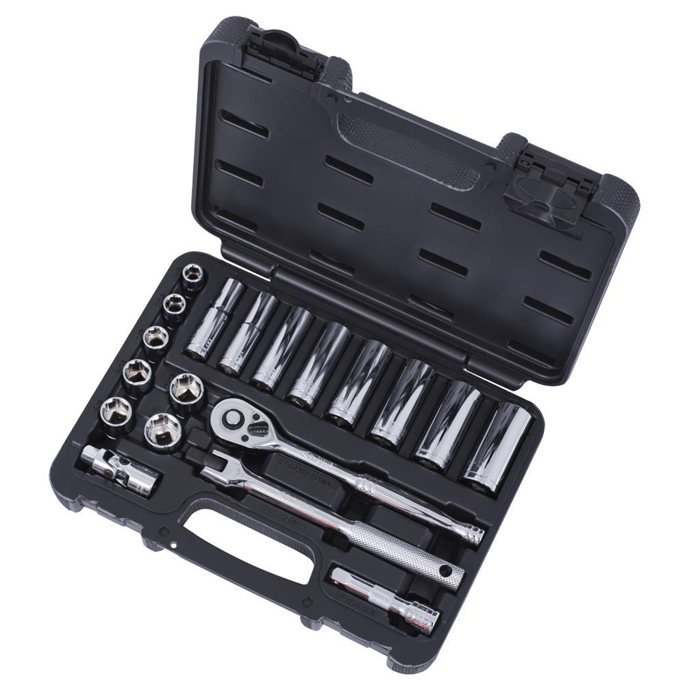 20 PC 3/8&#34; Drive SAE Socket Set