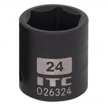 ITC 26324 - 1/2" DR x 24 mm Impact Socket - 6 Point
