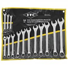ITC 020210 - 14 PC SAE Polished Combination Wrench Set