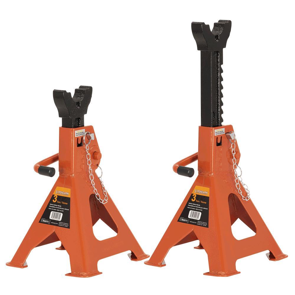 3-Ton Ratcheting-Style Jack Stands (Pair)
