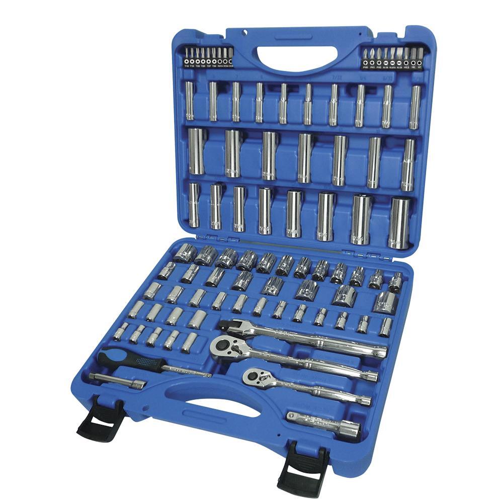 90-Piece Multi-Drive Socket and Ratchet Wrench Kit