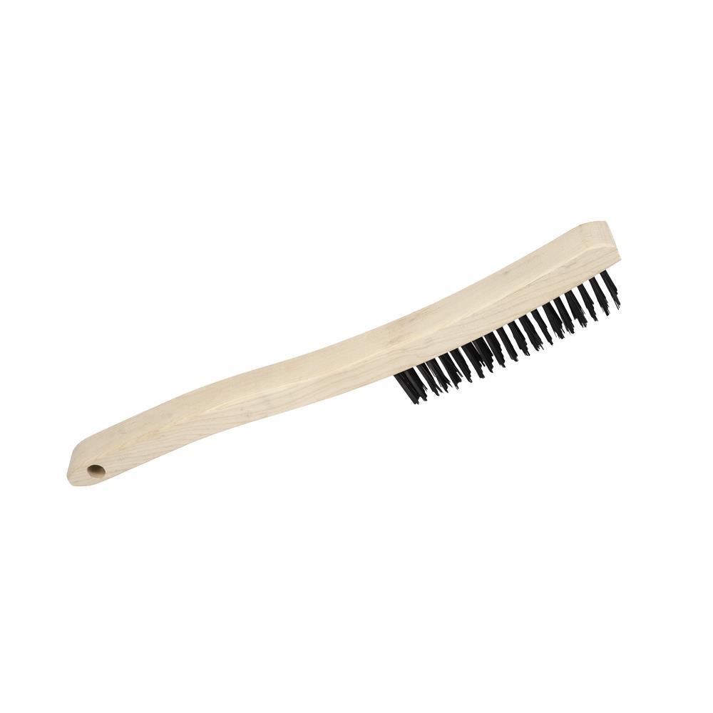 4 Row, Long Handle, Carbon Steel Hand Wire Scratch Brush