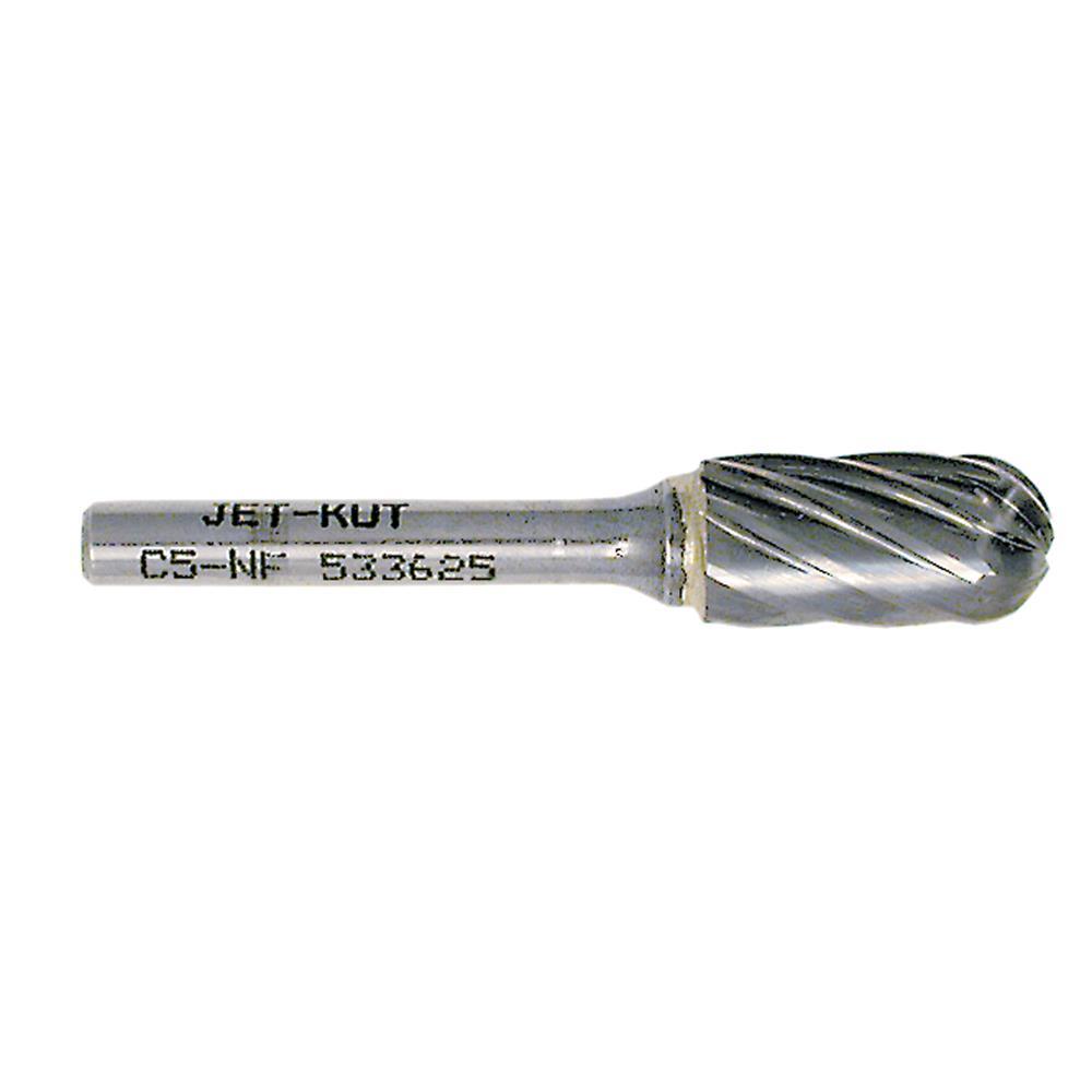 1/4&#34; JET-KUT Ball Nose Shape Bur - For Aluminum/Non-ferrous Materials