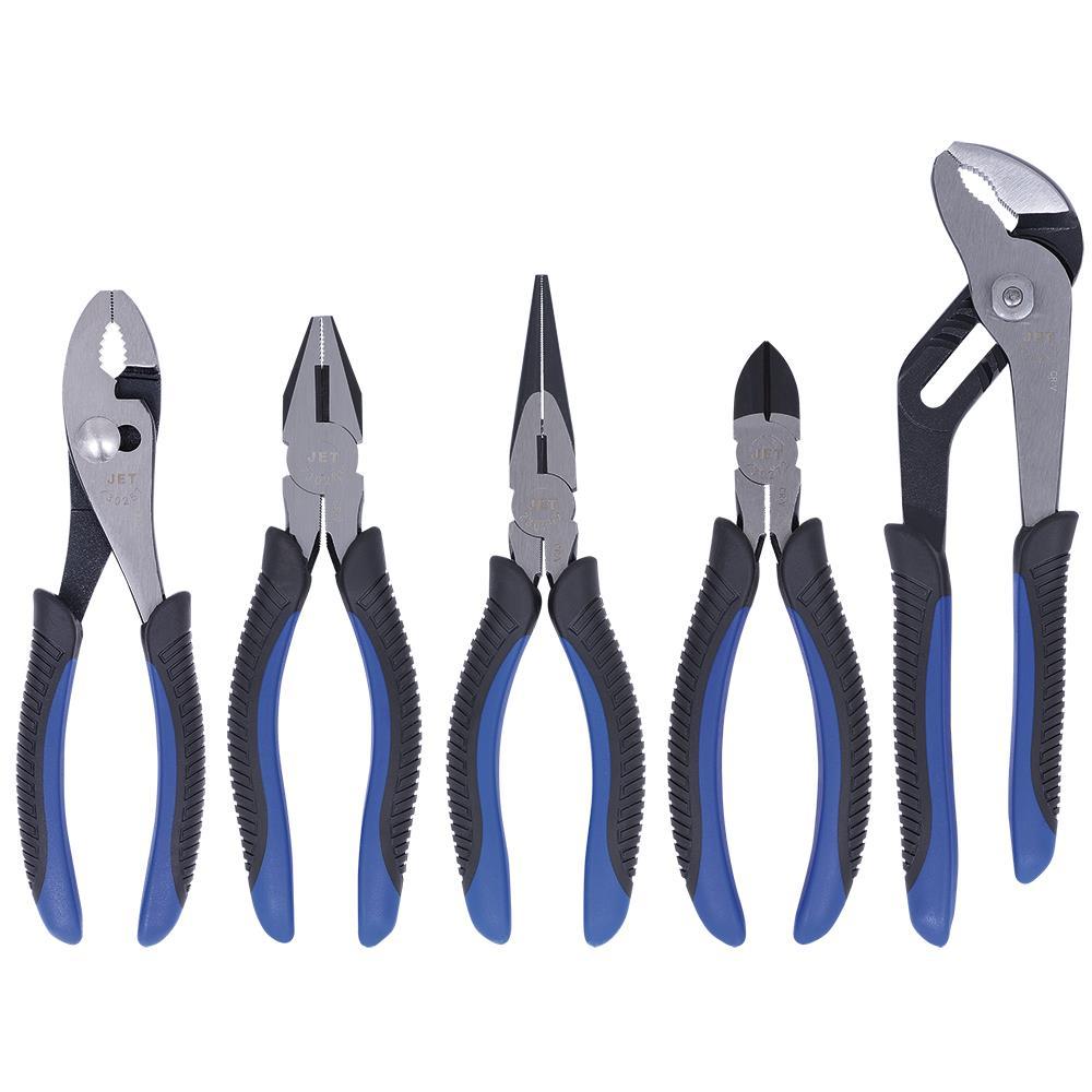 5 PC Industrial Pliers Set - Super Heavy Duty