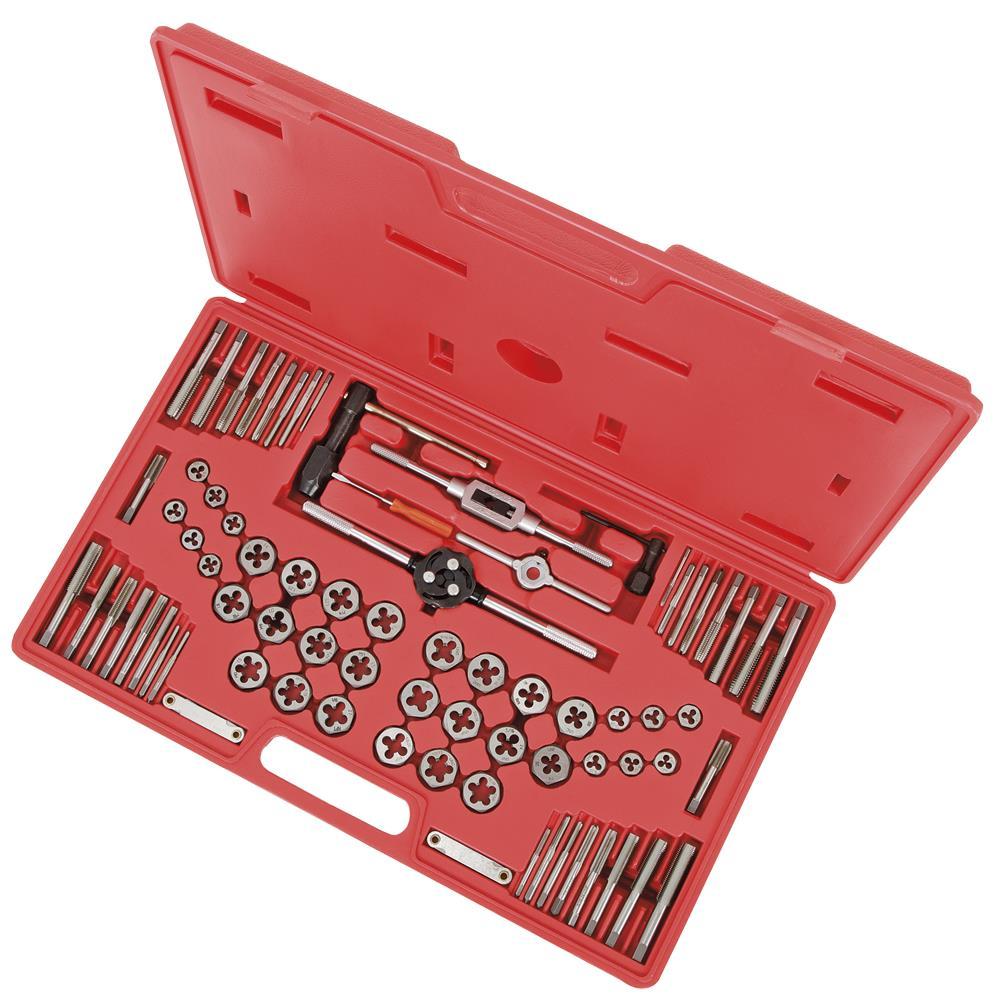 76-Piece SAE/Metric HSS Tap and Alloy Die Set
