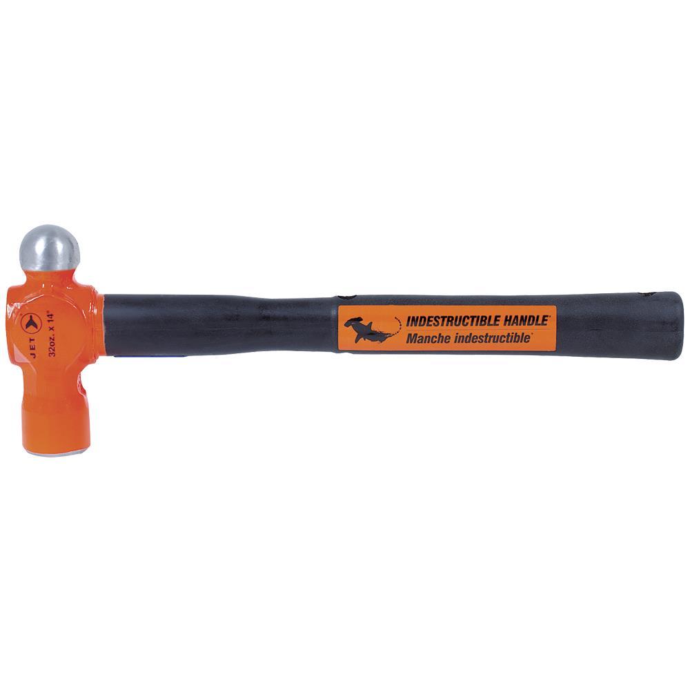 32 oz x 14&#34; Indestructible Handle Ball Pein Hammer - Super Heavy Duty