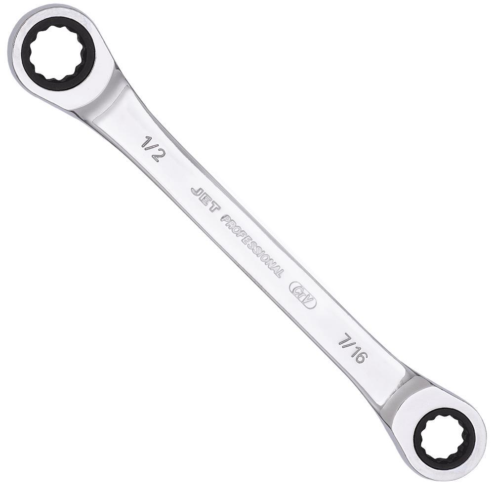 Ratcheting Double Box Wrench - SAE - 7/16” x 1/2&#34;