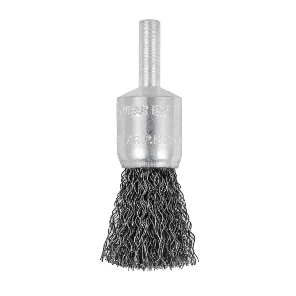 1/2 x 1/4&#34; Shaft Mounted Crimped End Brush