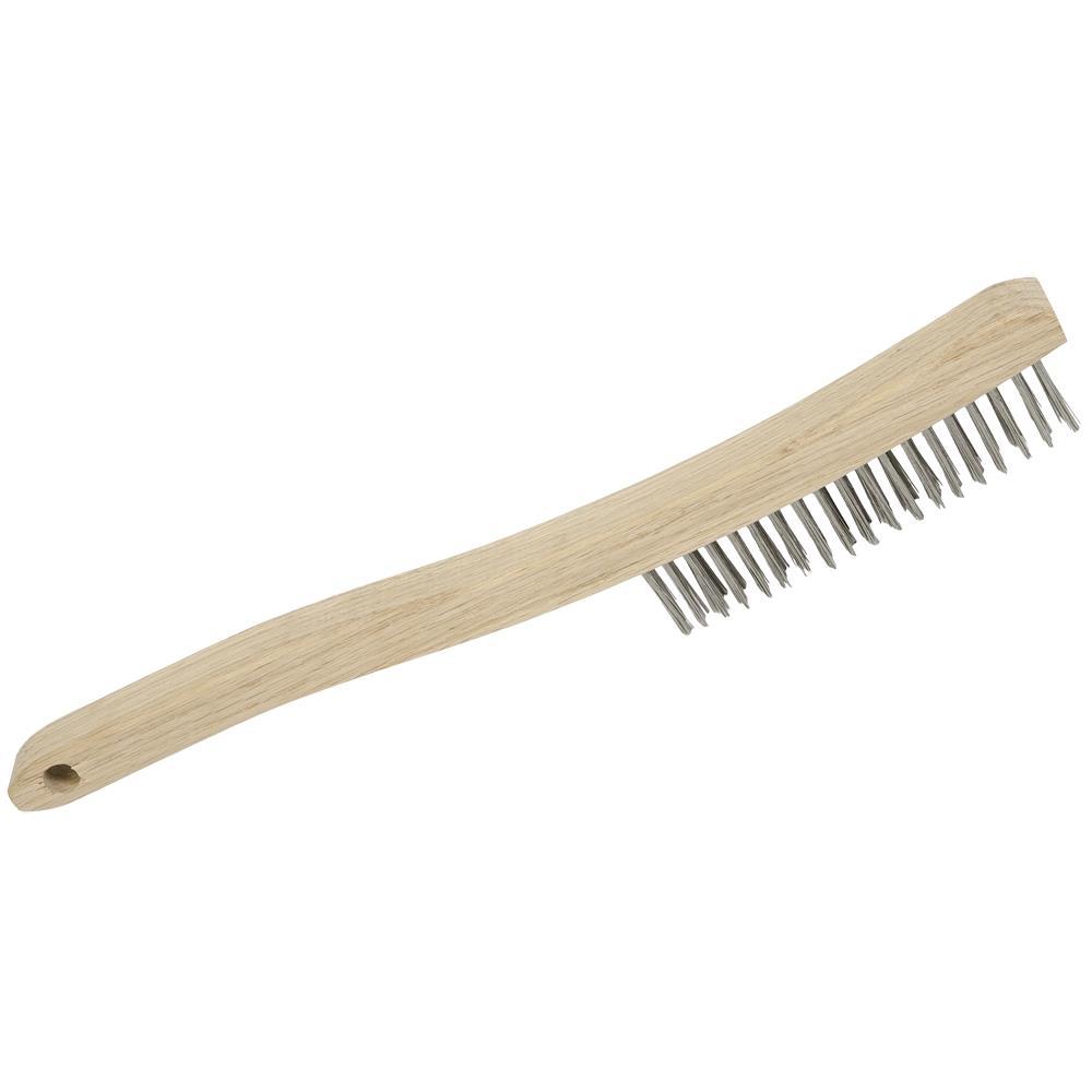 3 Row, Long Handle, Stainless Steel Hand Wire Scratch Brush