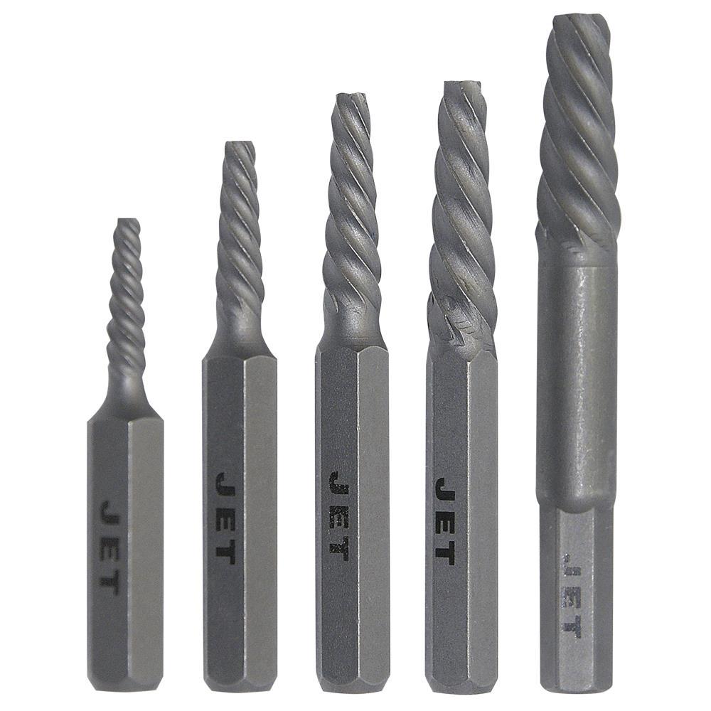 5-Piece No-Drill Impact Driver Screw Extractor Set