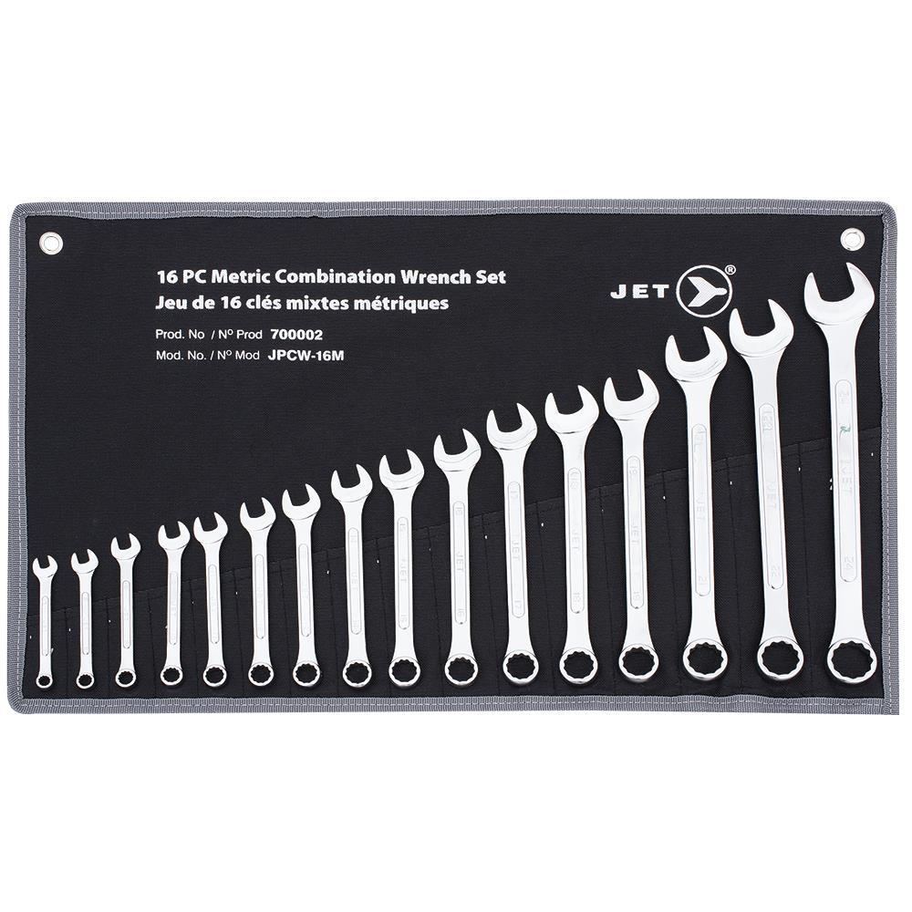 16 pc Metric Combination Wrench Set