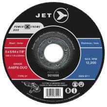 Jet - CA 501656 - 5 x 5/64 x 7/8 A46PX-DUO POWER-XTREME DUO T27 Cutting and Light Grinding Wheel