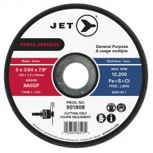 Jet - CA 501808 - 5 x 3/64 x 7/8" A60GP POWER ABRASIVE T1 Cut-Off Wheel