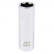 Jet - CA 670712 - 1/4" DR x 12mm Deep Chrome Socket - 6 Point