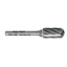 Jet - CA 533625 - 1/4" JET-KUT Ball Nose Shape Bur - For Aluminum/Non-ferrous Materials