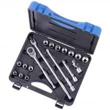Jet - CA 600326 - 19 PC 1/2" DR Metric Socket Wrench Set - 6 Point