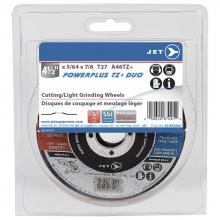 Jet - CA 501653A02 - 4-1/2 x 5/64 x 7/8 POWER-XTREME DUO T27 Cutting and Light Grinding Wheel - Clamshell Package
