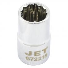 Jet - CA 672216 - 1/2" DR x 1/2" Regular Chrome Socket - 12 Point