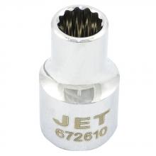 Jet - CA 672610 - 1/2" DR x 10mm Regular Chrome Socket - 12 Point