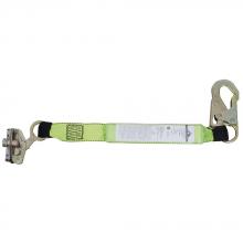 Peakworks V8103362 - E6 Shock Absorbing Lanyard (200 – 386 lb capacity) - SP - Single Leg - Snap and ADP Rope Grab