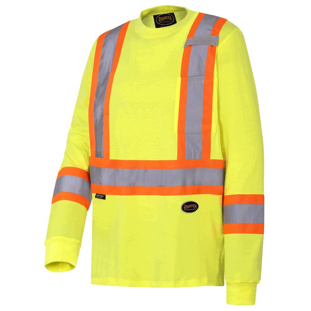 Long-Sleeved Safety Shirt Hi-Viz Yellow/Green - 3XL