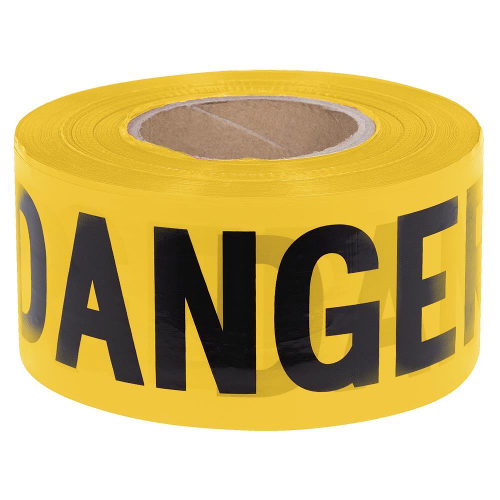 Yellow Danger Tape - 1000&#39; x 3&#34; x 0.04 mm