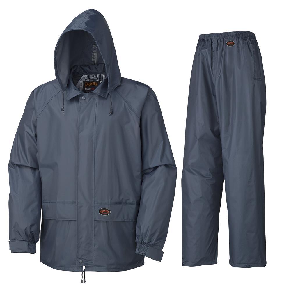 Navy Polyester/PVC Rain Suit - XL