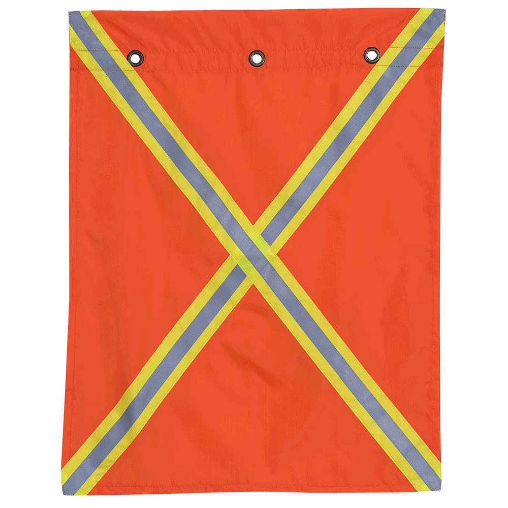 Polyester Flag With Reflective Tape on Both Sides - O/S