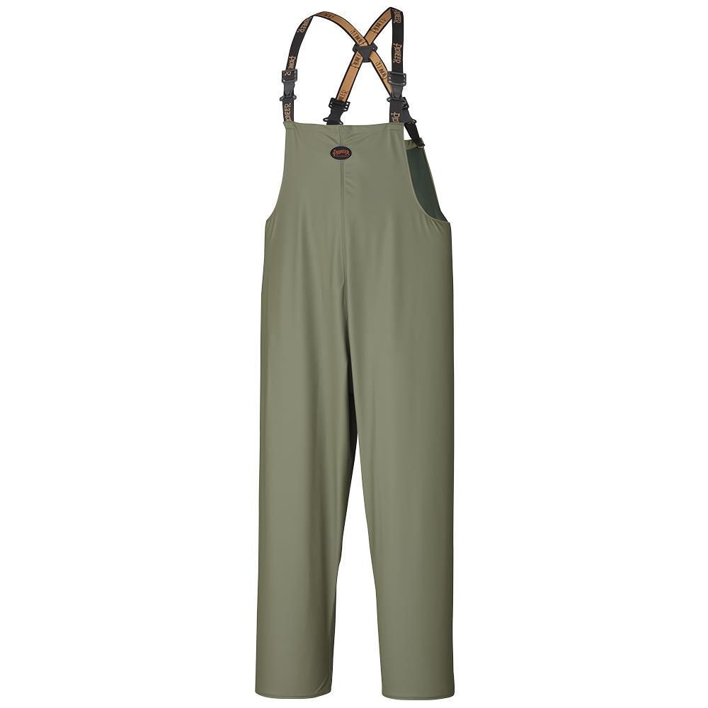 Dry King® Waterproof Bib Pants - PU Stretch - Olive - 5XL