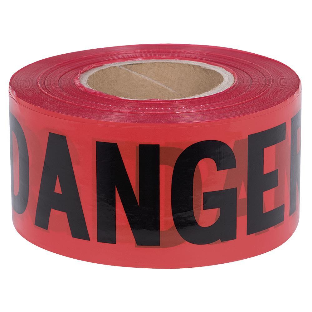 Red Danger Tape - 1000&#39; x 3&#34; x 0.04 mm