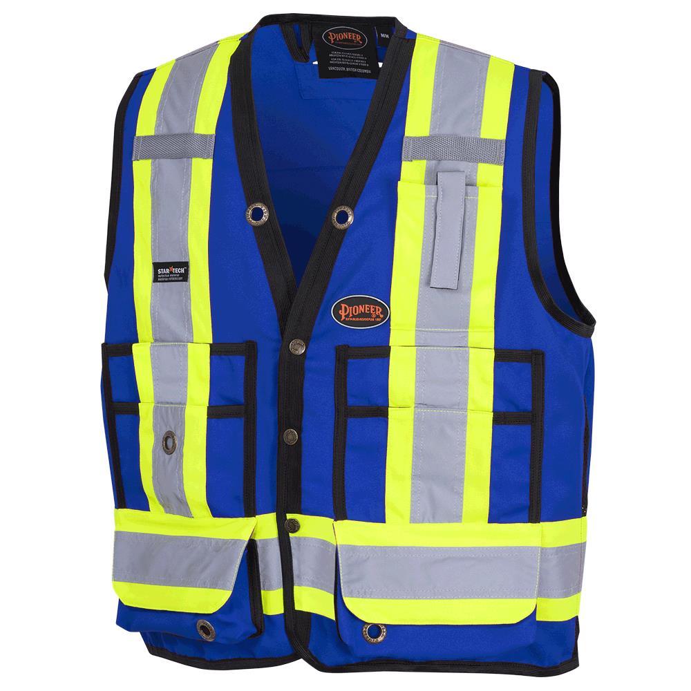 Hi-Viz Surveyor&#39;s Safety Vest - Royal Blue - 3XL