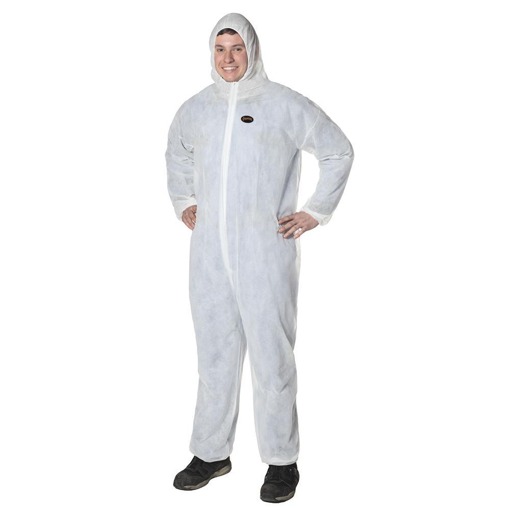 White Polypropylene Coverall - L
