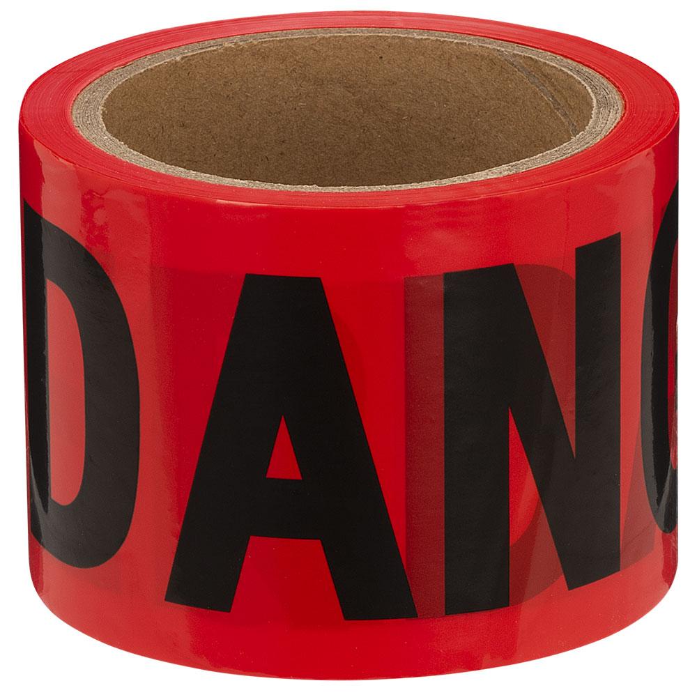 Red Danger Tape - 200&#39; x 3&#34; x 0.04 mm